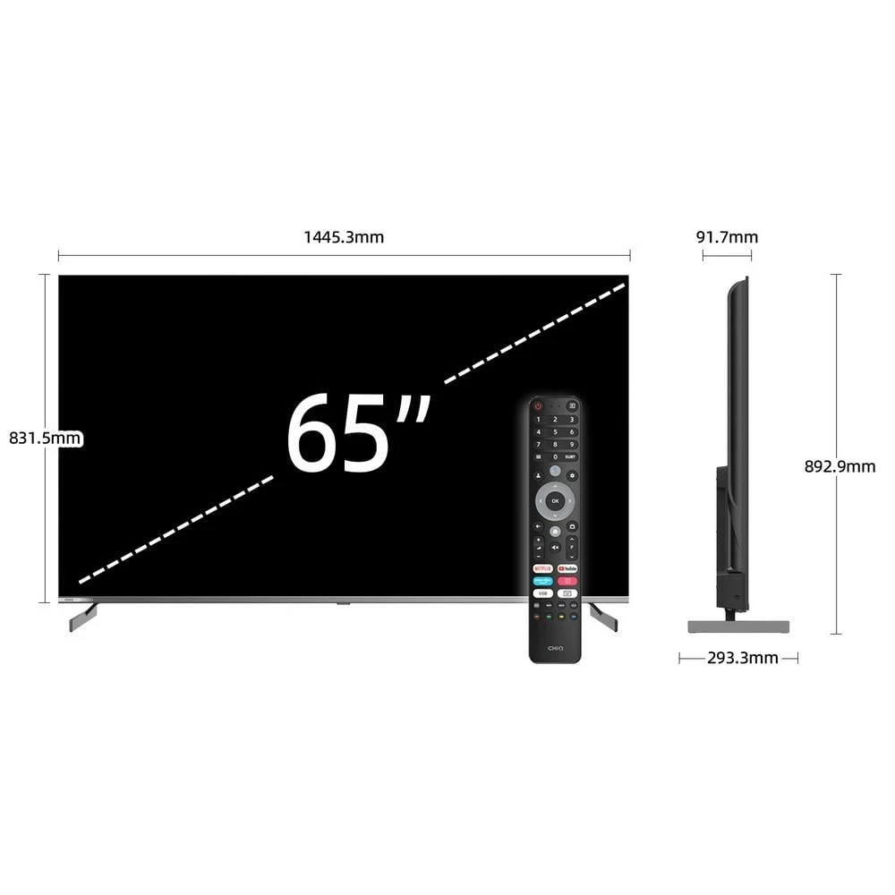 شاشة  تشيك 65 بوصة  سمارت 4K -GOOGLE TV
