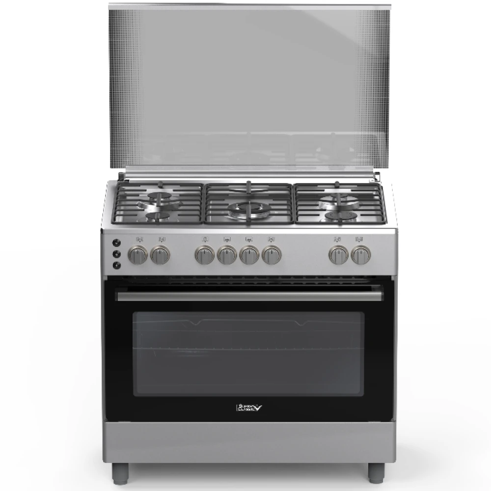فرن غاز سوبر كلاسيك 90×60 استيل 5 عيون – موديل  SCL-9060-501