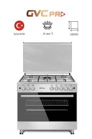 فرن غاز 5 عيون تركي جي في سي برو , مقاس 60x90 سم