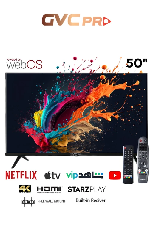 شاشة سمارت جي في سي برو حجم 50 بوصة دقة 4K UHD